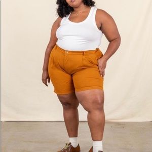 Big Bud Press Trouser Shorts - Spicy Mustard